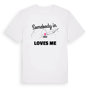 Någon i Orup älskar mig t-shirt – ekologisk bomull t-shirt från Pinshirt
