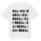 White t-shirt med Oskarshög ordlek t-shirt