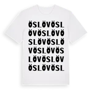 Öslöv ordlek t-shirt – ekologisk bomull t-shirt från Pinshirt
