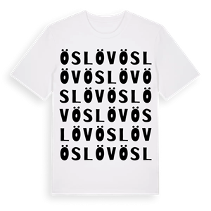 Öslöv ordlek t-shirt – ekologisk bomull t-shirt från Pinshirt