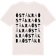 Vintage White t-shirt med Öståkra ordlek t-shirt