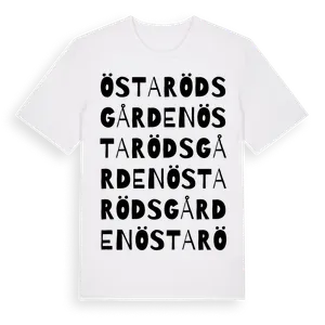 Östarödsgården ordlek t-shirt – ekologisk bomull t-shirt från Pinshirt