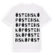 White t-shirt med Östensköp ordlek t-shirt