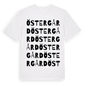 Östergård ordlek t-shirt – ekologisk bomull t-shirt från Pinshirt