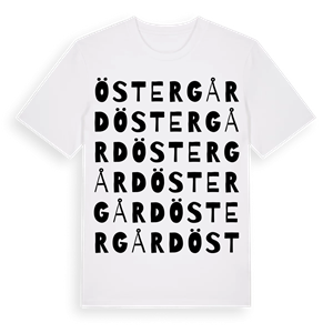 Östergård ordlek t-shirt – ekologisk bomull t-shirt från Pinshirt