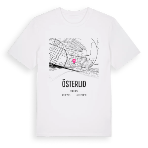Österlid karta t-shirt – ekologisk bomull t-shirt från Pinshirt
