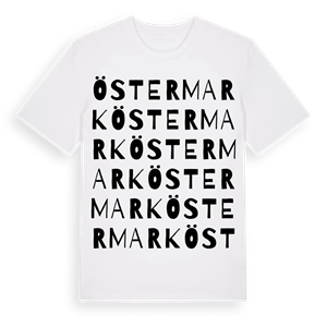 Östermark ordlek t-shirt – ekologisk bomull t-shirt från Pinshirt
