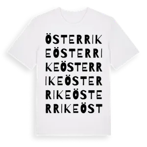 Österrike ordlek t-shirt – ekologisk bomull t-shirt från Pinshirt