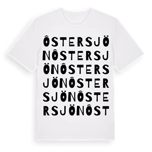 Ôstersjön ordlek t-shirt – ekologisk bomull t-shirt från Pinshirt
