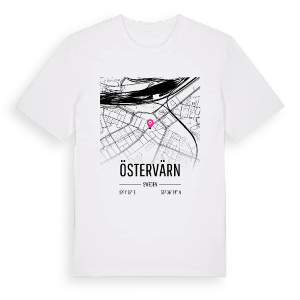 Östervärn karta t-shirt – ekologisk bomull t-shirt från Pinshirt