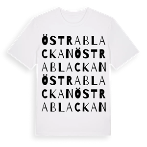 Östra Blackan ordlek t-shirt – ekologisk bomull t-shirt från Pinshirt