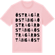 Pink Cotton t-shirt med Östra Gårdstånga ordlek t-shirt