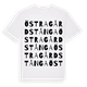 White t-shirt med Östra Gårdstånga ordlek t-shirt