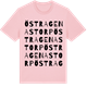 Pink Cotton t-shirt med Östra Genastorp ordlek t-shirt