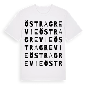 Östra Grevie ordlek t-shirt – ekologisk bomull t-shirt från Pinshirt