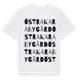 White t-shirt med Östra Karaby Gård ordlek t-shirt