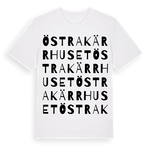 Östra Kärrhuset ordlek t-shirt – ekologisk bomull t-shirt från Pinshirt
