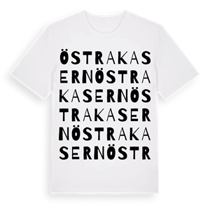 Östra kasern ordlek t-shirt – ekologisk bomull t-shirt från Pinshirt