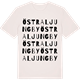 Vintage White t-shirt med Östra Ljungby ordlek t-shirt