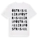 White t-shirt med Östra Sallerup ordlek t-shirt