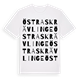 White t-shirt med Östra Skrävlinge ordlek t-shirt