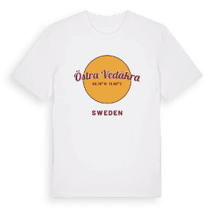Östra Vedåkra cirkel t-shirt – ekologisk bomull t-shirt från Pinshirt