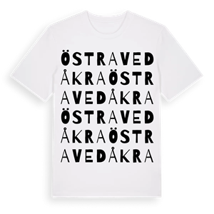 Östra Vedåkra ordlek t-shirt – ekologisk bomull t-shirt från Pinshirt