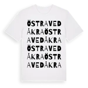 Östra Vedåkra ordlek t-shirt – ekologisk bomull t-shirt från Pinshirt