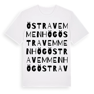 Östra Vemmenhög ordlek t-shirt – ekologisk bomull t-shirt från Pinshirt