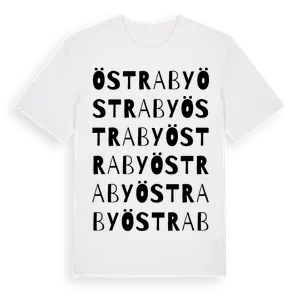 Östraby ordlek t-shirt – ekologisk bomull t-shirt från Pinshirt