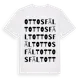 White t-shirt med Ottosfält ordlek t-shirt