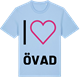 Blue Soul t-shirt med Jag älskar Övad t-shirt stort tryck