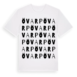 Övarp ordlek t-shirt – ekologisk bomull t-shirt från Pinshirt