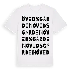 Övedsgården ordlek t-shirt – ekologisk bomull t-shirt från Pinshirt