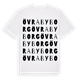 White t-shirt med Övrabyborg ordlek t-shirt