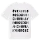 White t-shirt med Övrabyborgs Egnahem ordlek t-shirt