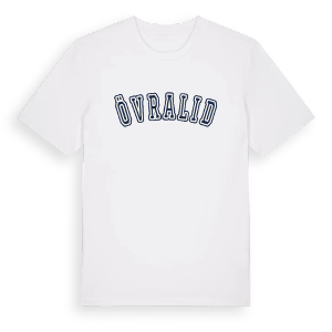 Övralid college t-shirt – ekologisk bomull t-shirt från Pinshirt