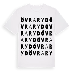 Övraryd ordlek t-shirt – ekologisk bomull t-shirt från Pinshirt