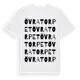 White t-shirt med Övratorpet ordlek t-shirt