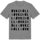 Mid Heather Gray t-shirt med Övremölla ordlek t-shirt