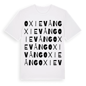 Oxievång ordlek t-shirt – ekologisk bomull t-shirt från Pinshirt
