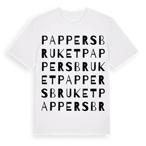 Pappersbruket ordlek t-shirt – ekologisk bomull t-shirt från Pinshirt