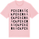 Pink Cotton t-shirt med Peberbäck ordlek t-shirt