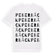 White t-shirt med Peberbäck ordlek t-shirt