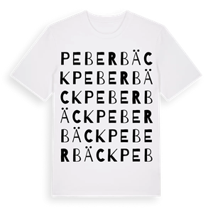 Peberbäck ordlek t-shirt – ekologisk bomull t-shirt från Pinshirt