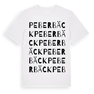 Peberbäck ordlek t-shirt – ekologisk bomull t-shirt från Pinshirt