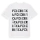 White t-shirt med Peberbäck ordlek t-shirt