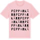 Pink Cotton t-shirt med Pepparkärr ordlek t-shirt