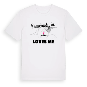 Någon i Persbo älskar mig t-shirt – ekologisk bomull t-shirt från Pinshirt