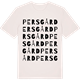 Vintage White t-shirt med Persgård ordlek t-shirt